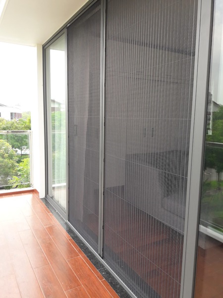 Cửa lưới chống muỗi dạng xếp có ray