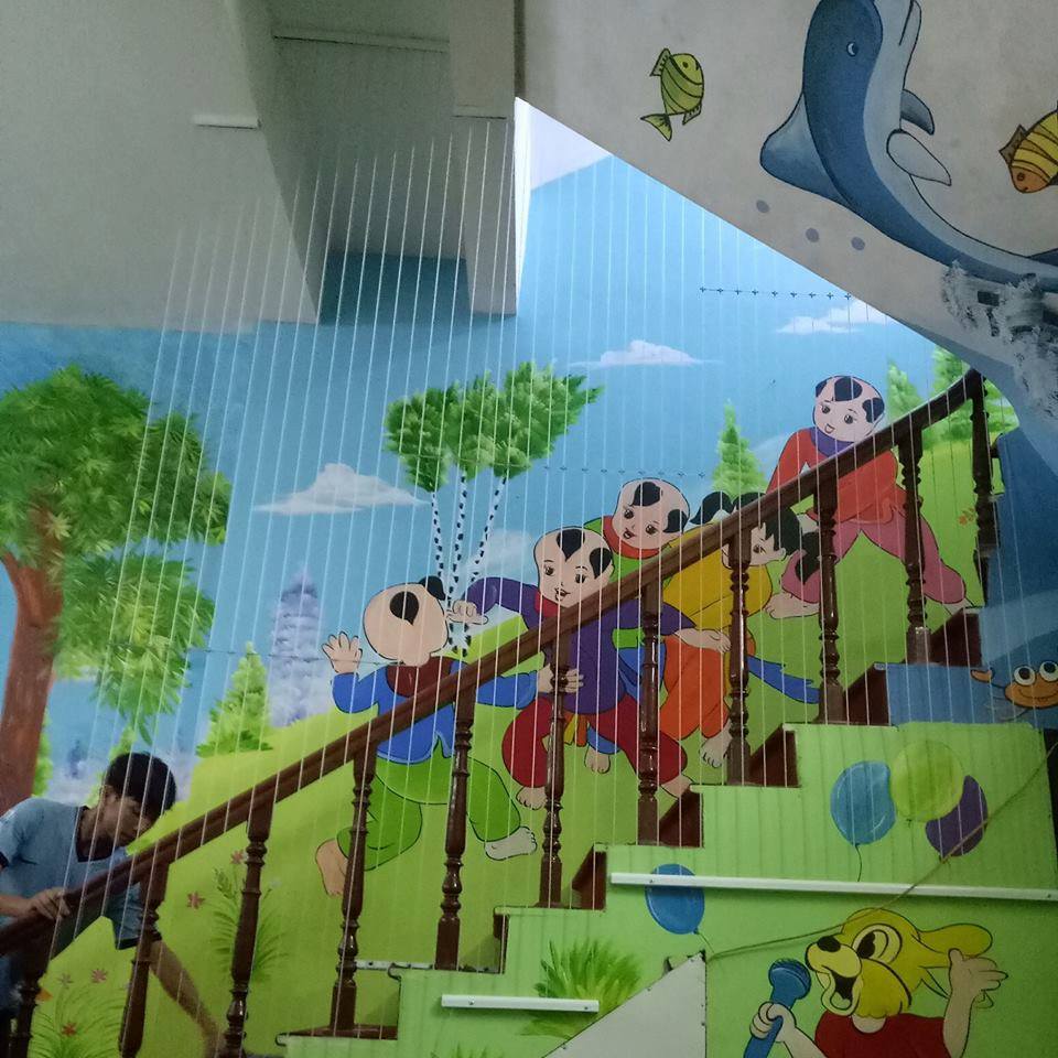 Lưới an toàn cầu thang