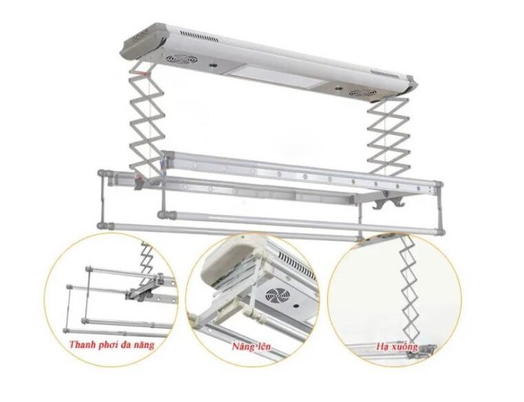 Cấu tạo của Giàn Phơi Điều Khiển Từ Xa RC350 