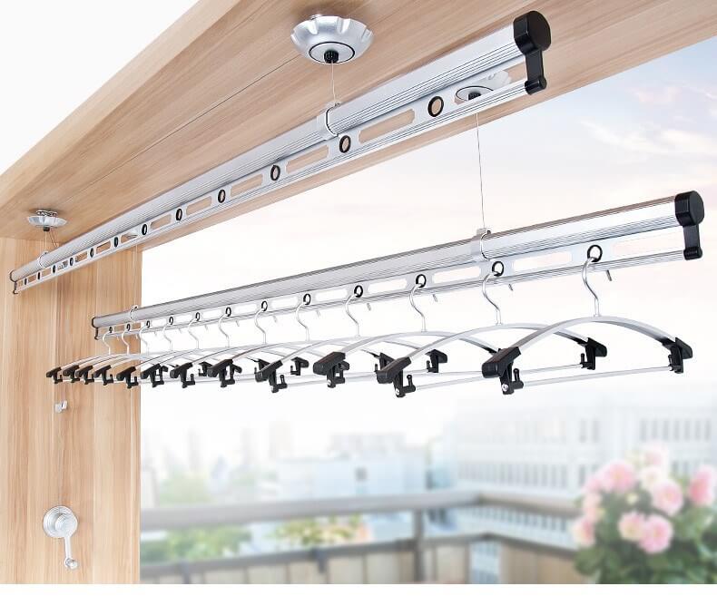 Giàn phơi đồ thông minh gắn trần cơ chế linh hoạt