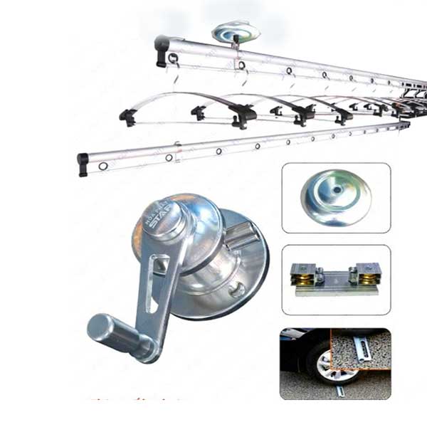 Giàn phơi hoà phát ks980 với bộ tời và dây cáp đi kèm