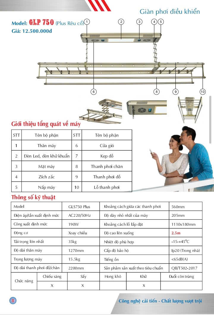 giàn phơi điều khiển