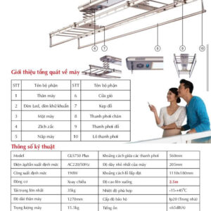 giàn phơi điều khiển