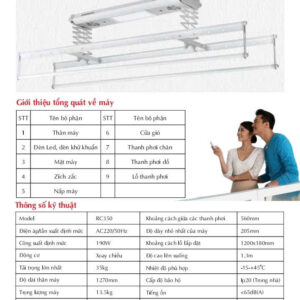 Giàn Phơi Điều Khiển Từ Xa RC350