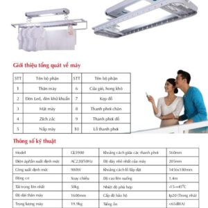 Giàn Phơi Điều Khiển Từ Xa GL900