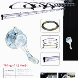 Giàn phơi thông minh H-009 (màu bạc)