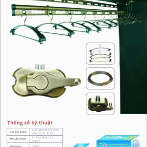 Giàn phơi thông minh S-900 Plus (Rêu cổ 2 thanh)