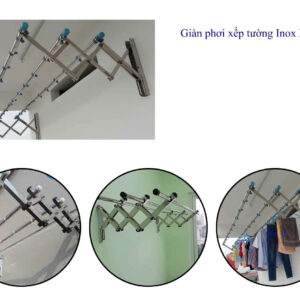 Giàn phơi xếp tường Inox XT-04