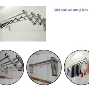 Giàn phơi xếp tường Inox XT-02