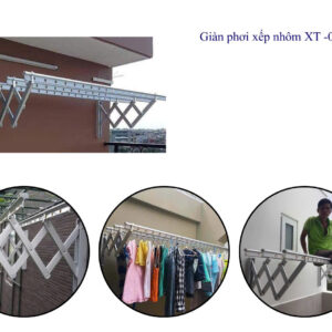Giàn phơi xếp nhôm XT-06